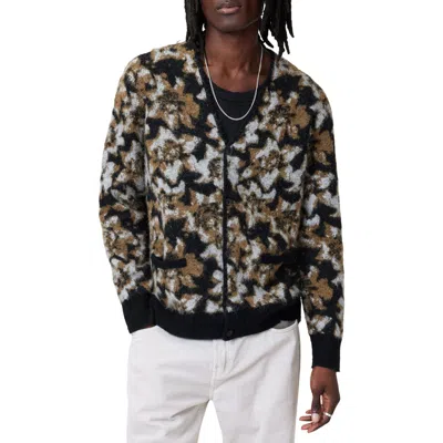 Allsaints Florelle Cardigan In Black/brown