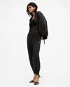 Allsaints Florence Cargo Jogger Pants In Washed Black
