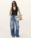 Allsaints Florence Crochet Waistcoat In Black