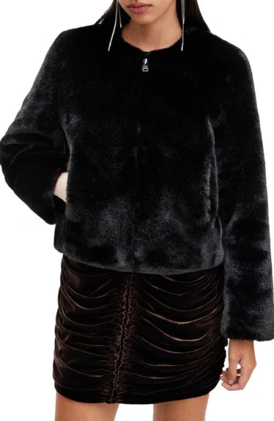 Allsaints Florence Faux Fur Coat In Black