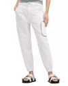 Allsaints Florence Slim Elasticized Cargo Jean In White In White
