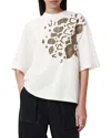 Allsaints Amelie Oversize Embellished Cotton Graphic T-shirt In Optic White