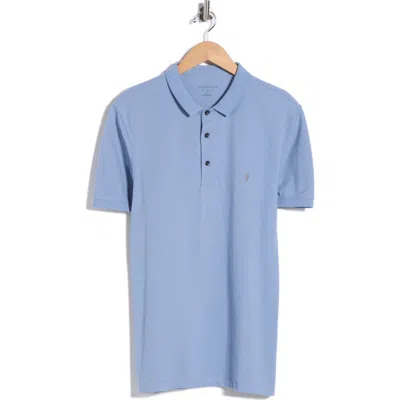 Allsaints Form Cotton Polo In Blue