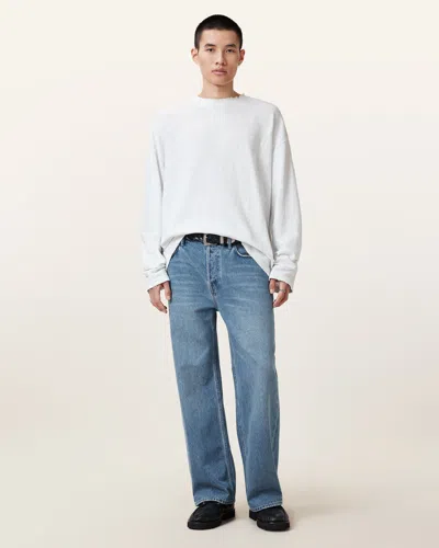 Allsaints Foster Long Sleeve T-shirt In Chalk White