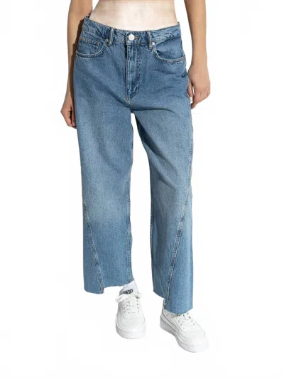 Allsaints Fox Mid-rise Loose-fit Ankle Jeans In Blue