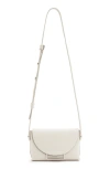 Allsaints Francine Leather Crossbody Bag In Desert White