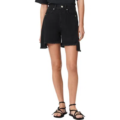 Allsaints Frankie Cutoff Denim Shorts In Black