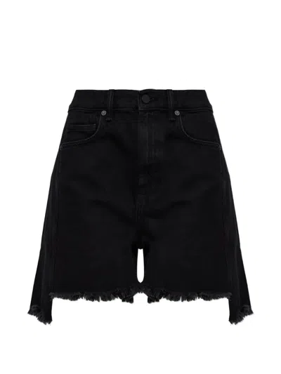 Allsaints Frankie Raw-cut Shorts In Black