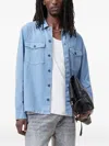 Allsaints Spotter Long Sleeve Military Overshirt In Blue