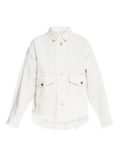 ALLSAINTS FRAYED HEM DENIM JACKET