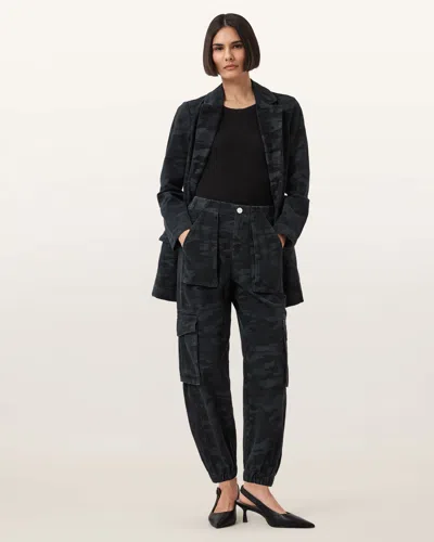 Allsaints Freda Camouflage Denim Cargo Trousers
