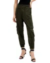 Allsaints Womens Khaki Green Frieda Tapered-leg Mid-rise Woven Trousers 6 In Khaki Green