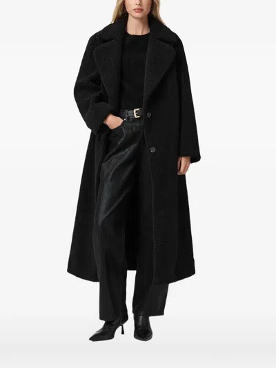 Allsaints Freddie Faux-fur Coat In Black