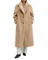 Shop Allsaints Freddie Faux Fur Coat In Caramel Brown