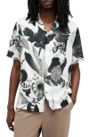 ALLSAINTS ALLSAINTS FREQUENCY FLORAL SHORT SLEEVE BUTTON-UP CAMP SHIRT