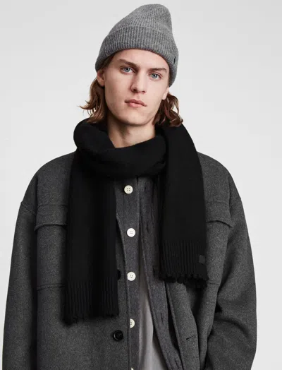 Allsaints Frey Scarf In Black