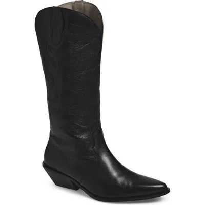Allsaints Freya Leather Western Boot In Black