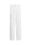Allsaints Frieda Straight Cargo Trousers In White