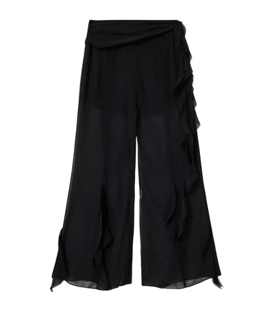 Allsaints Frill-trim Minna Trousers In Black