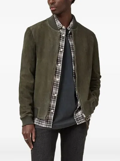 ALLSAINTS FULL-ZIP SUEDE BOMBER JACKET