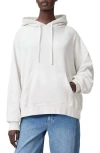 Allsaints Womens Optic White Talon Graphic-print Relaxed-fit Organic-cotton Hoody In White