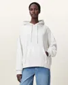 Allsaints Womens Optic White Talon Graphic-print Relaxed-fit Organic-cotton Hoody In Ashen White