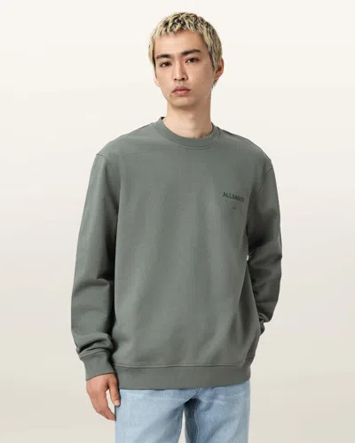 Allsaints Future Crew Neck Sweatshirt In Green