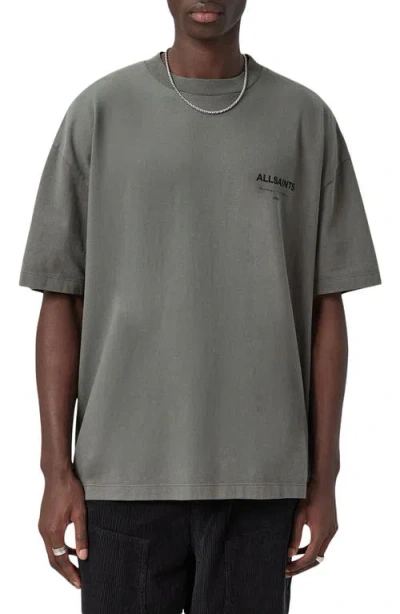 Allsaints Future Graphic T-shirt In Gray