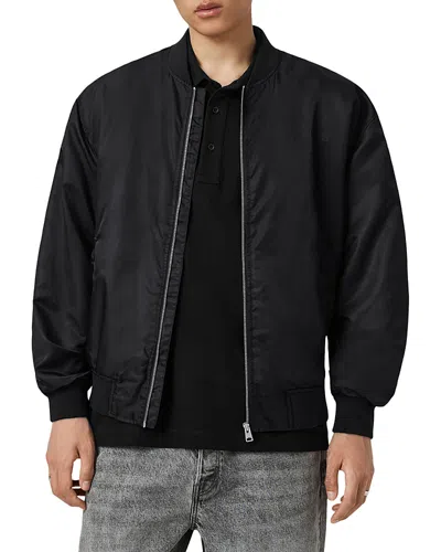 Allsaints Future Relaxed Fit Bomber Jacket In Black