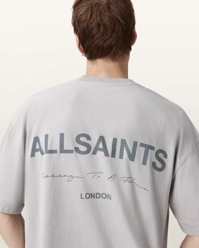 Allsaints Future Short Sleeve T-shirt In Gray