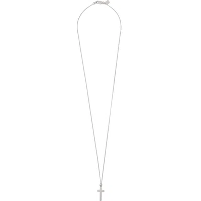 Allsaints Gabe Cross Pendant Necklace In Silver