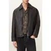 Allsaints Garrison Leather Jacket In Black