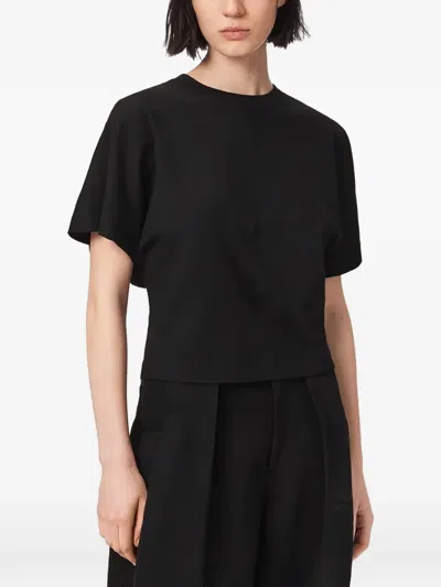 Allsaints Gathered-back T-shirt In Black