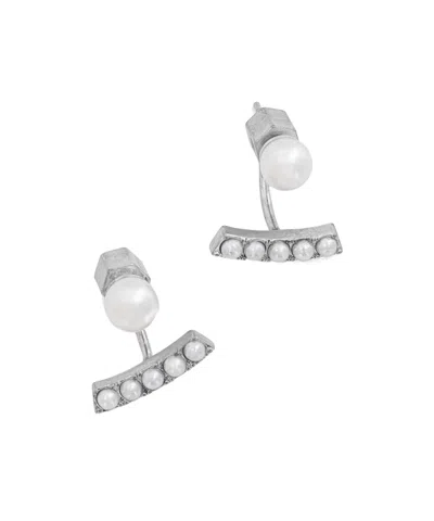 Allsaints Geometric Earrings In Transparent