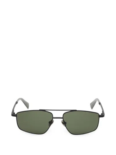 Allsaints Geometric-frame Double-bridge Sunglasses In Black