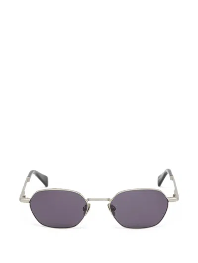 Allsaints Geometric-frame Sunglasses In Silver
