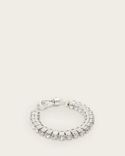 Allsaints Gia Chain Bracelet In Warm Silver
