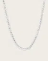 Allsaints Gia Crystal Chain Necklace In Warm Silver