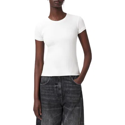 Allsaints Gia Rib T-shirt In White