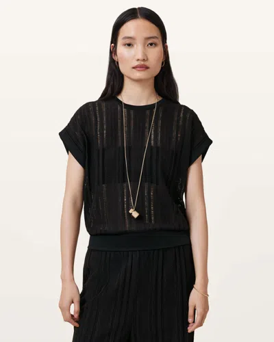 ALLSAINTS ALLSAINTS GIANA CROCHET CREW NECK TANK TOP,