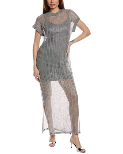 Allsaints Giana Midi Dress In Gray