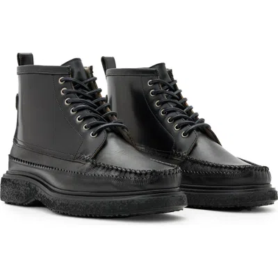 Allsaints Gibbs Moc Toe Boot In Black