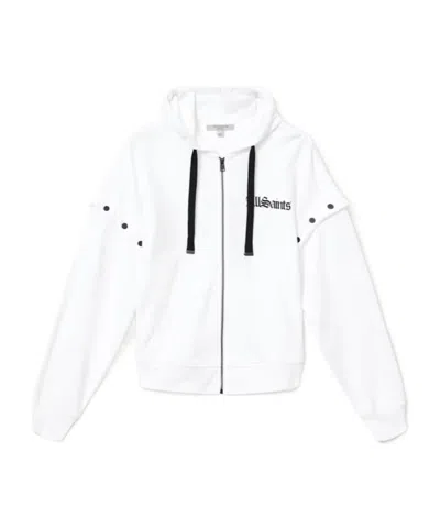 Allsaints Gig Amphia Snap-detail Sweatshirt In Multi