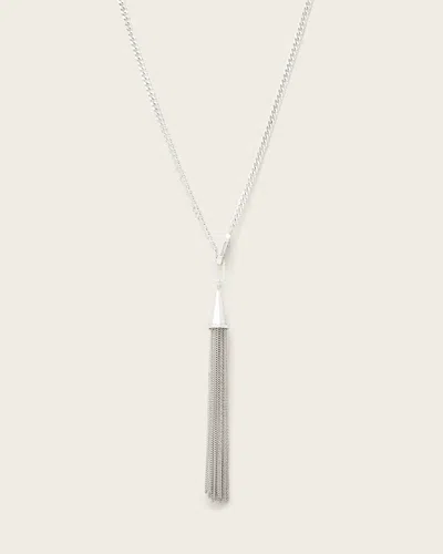 Allsaints Gina Chain Necklace In Metallic