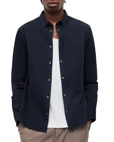 ALLSAINTS GLEASON LONG SLEEVE DENIM SHIRT