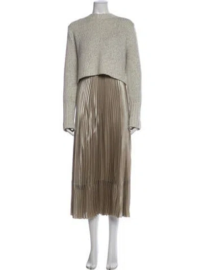 Pre-owned Allsaints Glitter Accents Dress Set In Neutral