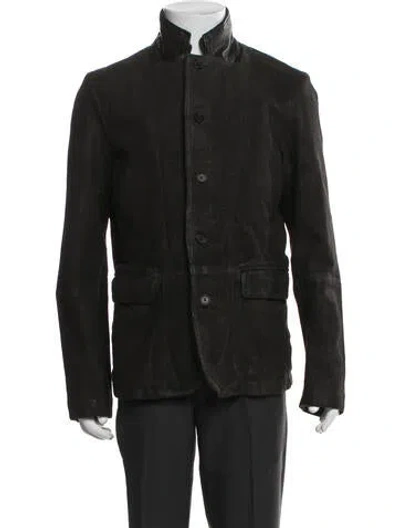 Pre-owned Allsaints Goat Leather Jacket In Black