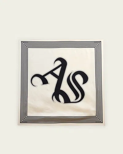 Allsaints Gothic  Silk Scarf In Neutral