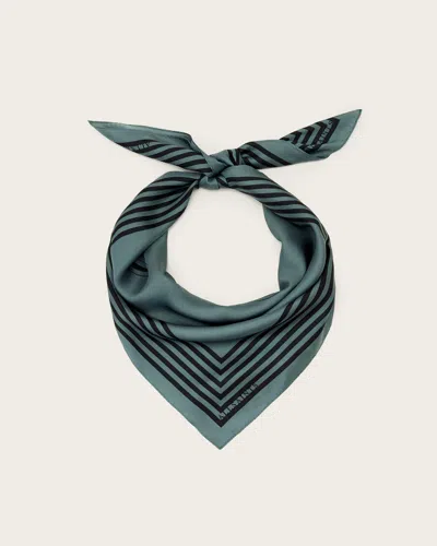 Allsaints Gothic  Silk Scarf In Blue