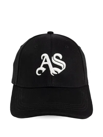 Allsaints Gothic Logo-embroidered Baseball Cap In Black